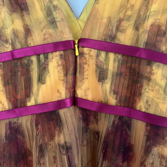 MARCHESA NOTTE MIDI DRESS TIERED SZ 8 - Picture 8 of 10